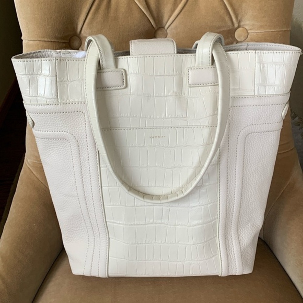 Hammitt White Croc-Embossed Tote
